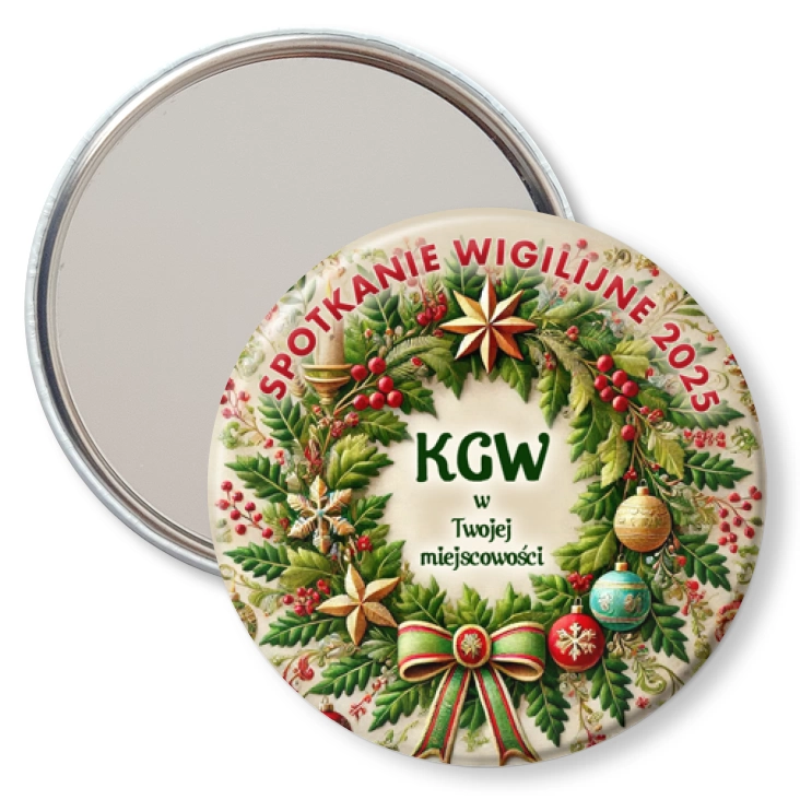 przypinka lusterko Wigilia Koło Gospodyń Wiejskich