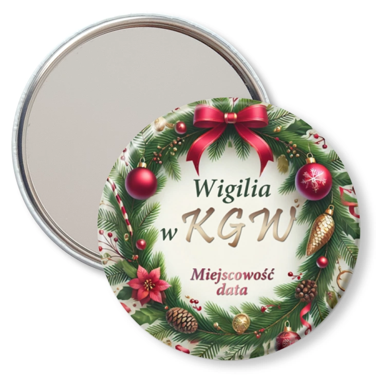 przypinka lusterko Wigilia w KGW