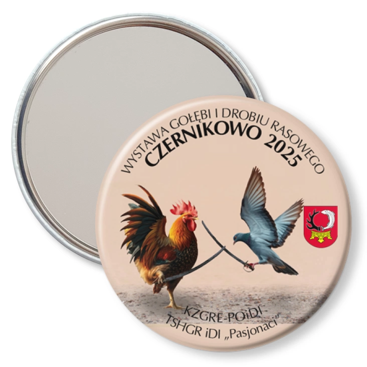 przypinka lusterko Wystawa Gołębi i Drobiu Rasowego Czernikowo