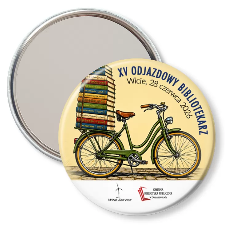 przypinka lusterko XV Odjazdowy Bibliotekarz Wicie 2026
