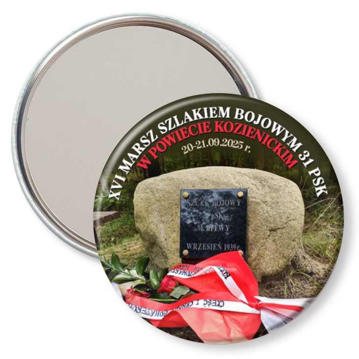 przypinka lusterko XVI Marsz Szlakiem Bojowym 31 pSK w Powiecie Kozienickim