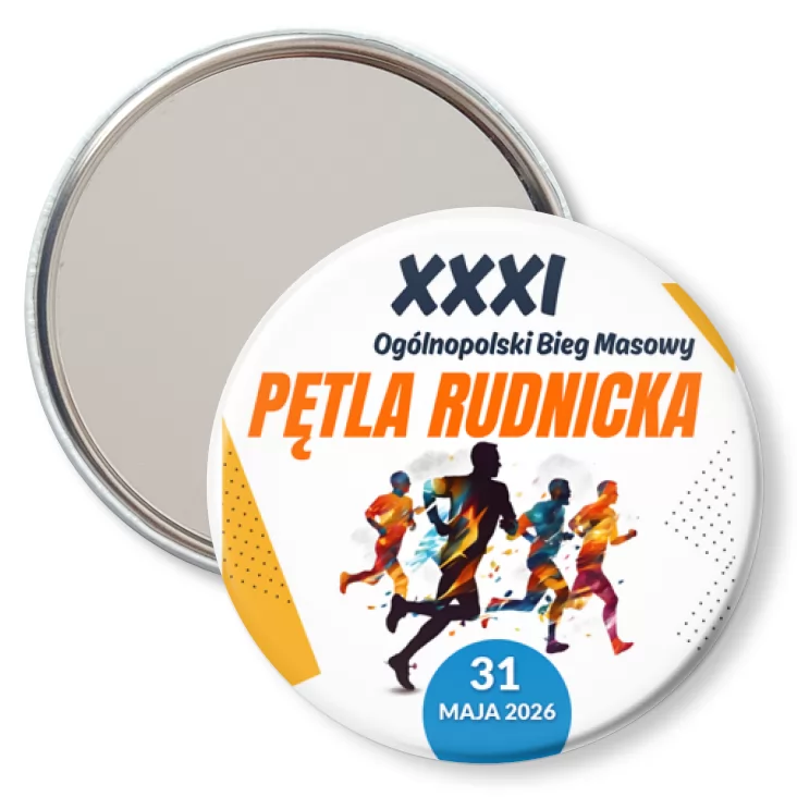 przypinka lusterko XXXI Bieg Pętla Rudnicka