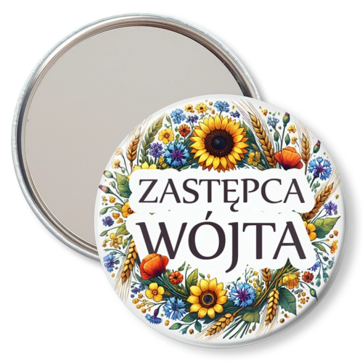 przypinka lusterko Zastępca wójta polskie kwiaty polne