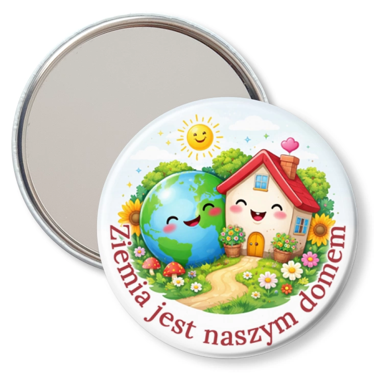 przypinka lusterko Ziemia jest naszym domem