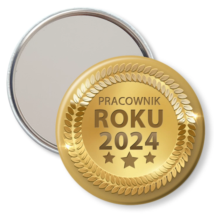 przypinka lusterko Złoty medal pracownik roku