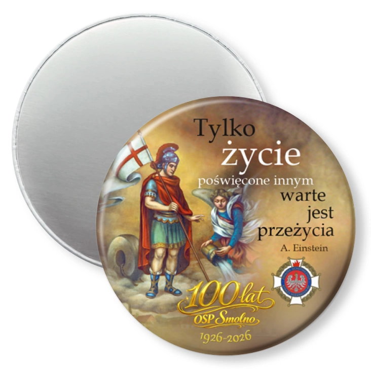 przypinka magnes 100 lat OSP Smolno