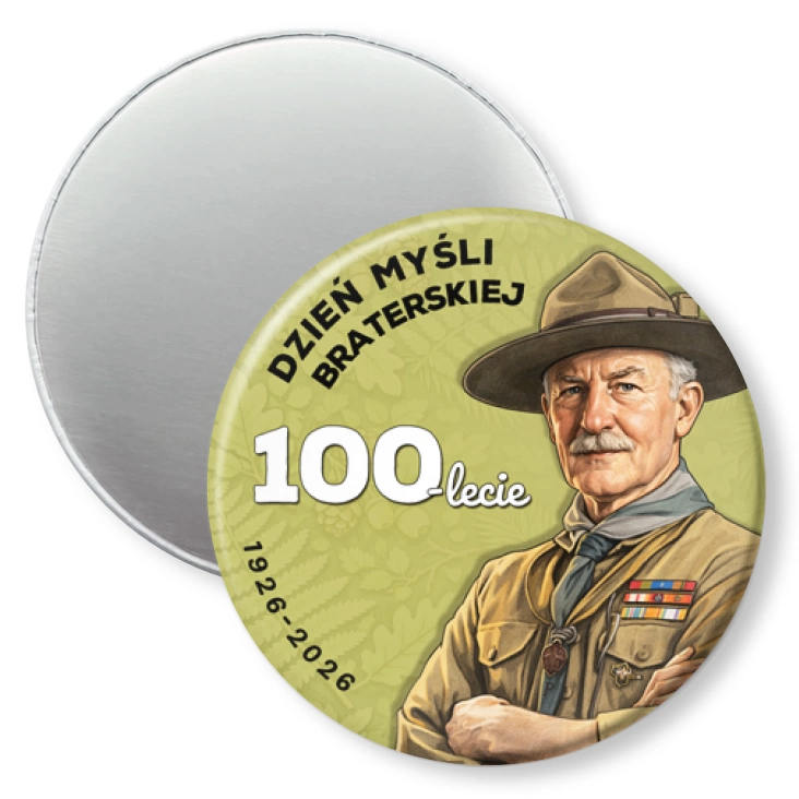 przypinka magnes 100-lecie DMB Robert Boden Powell