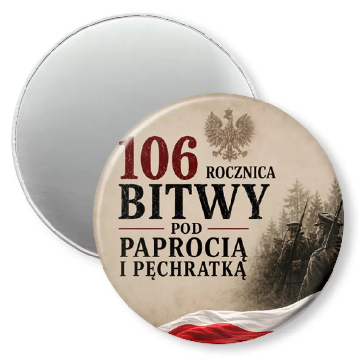 przypinka magnes 106. rocznica Bitwy pod Paprocią