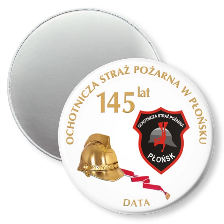przypinka magnes 145 lat OSP w Płońsku