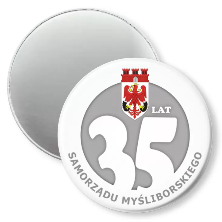 przypinka magnes 35 lat samorządności Gminy Myślibórz