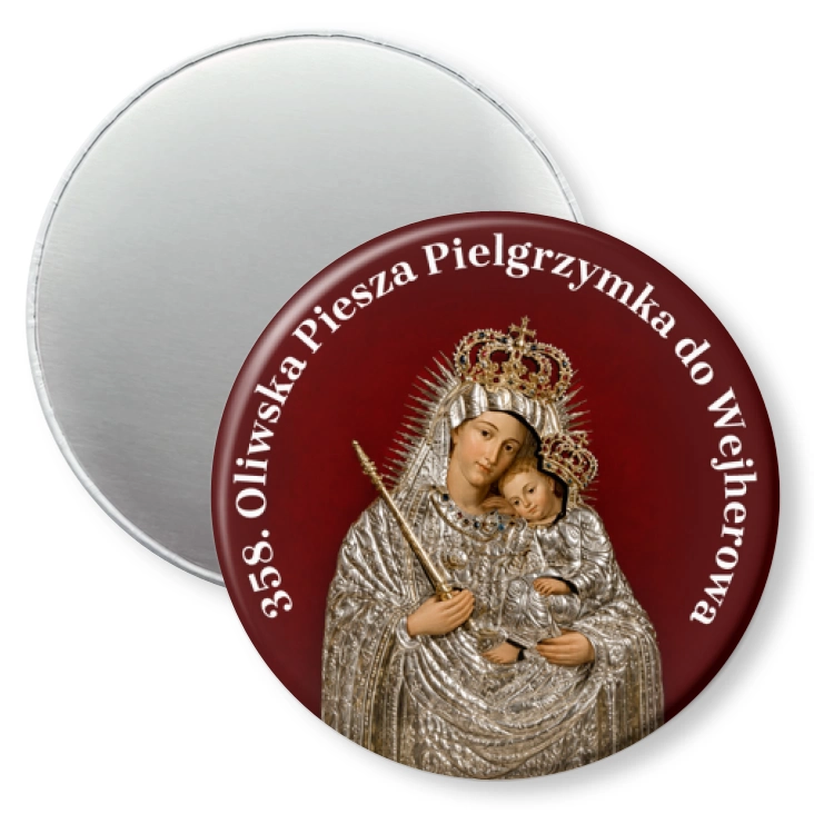 przypinka magnes 358. Oliwska Piesza Pielgrzymka do Wejherowa