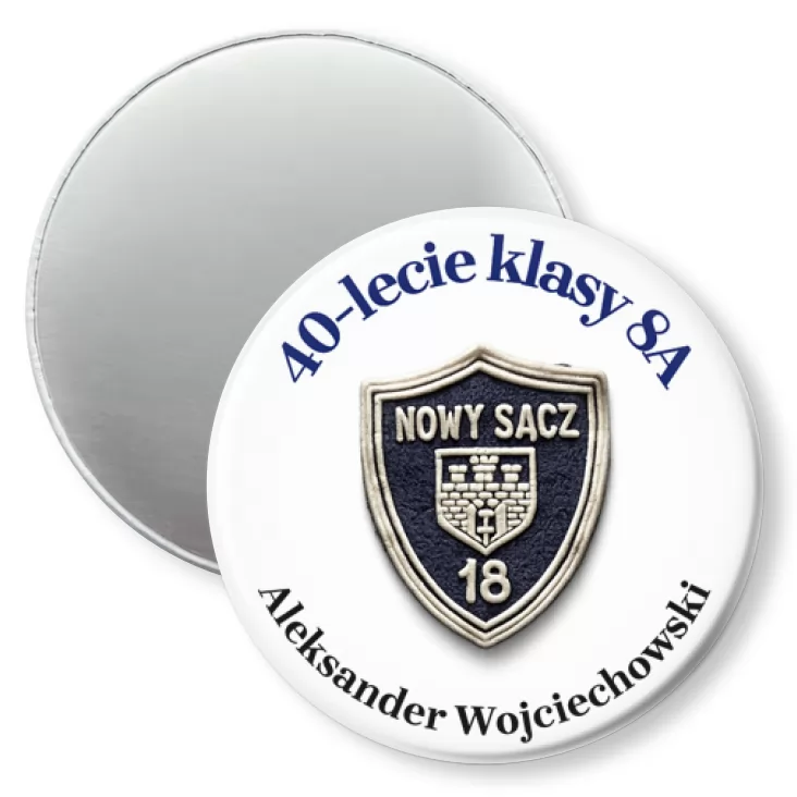 przypinka magnes 40-lecie klasy 8A SP18 Nowy Sącz