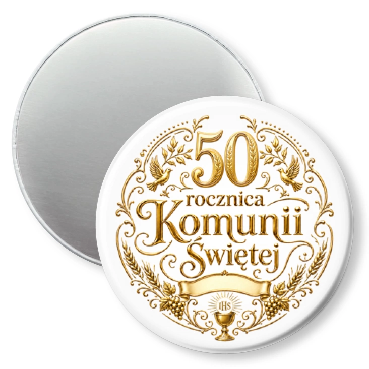 przypinka magnes 50 rocznica Pierwszej Komunii Świętej