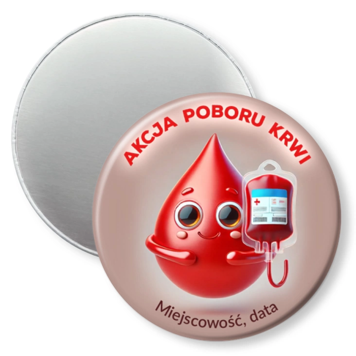 przypinka magnes Akcja poboru krwi