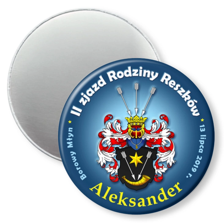 przypinka magnes II zjazd Rodziny Reszków