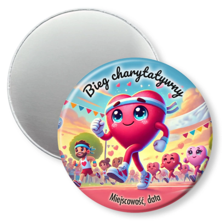 przypinka magnes Bieg charytatywny