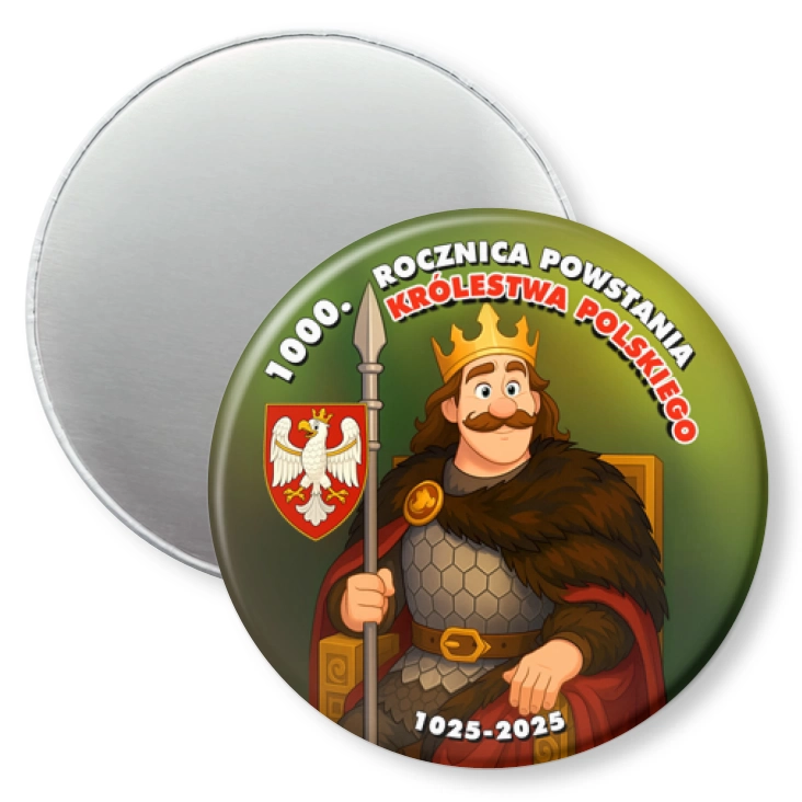 przypinka magnes Bolesław Chrobry 1000. rocznica powstania Królestwa Polskiego