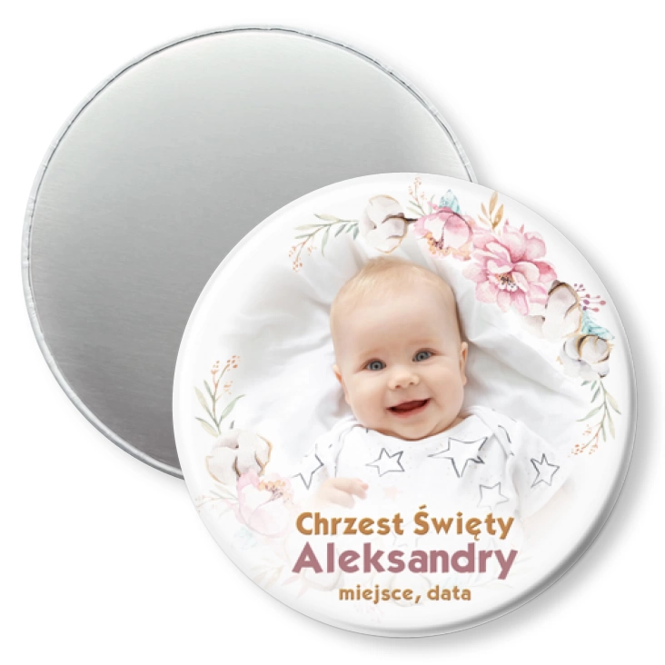przypinka magnes Chrzest Święty Imienny