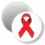 Przypinka magnes Czerwona wstążka symbol walki z AIDS