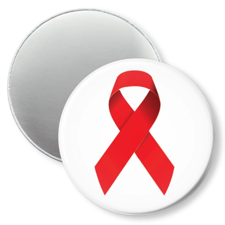 przypinka magnes Czerwona wstążka symbol walki z AIDS