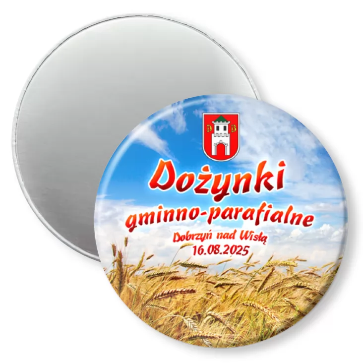 przypinka magnes Dożynki gminno-parafialne 2025 Dobrzyń nad Wisłą