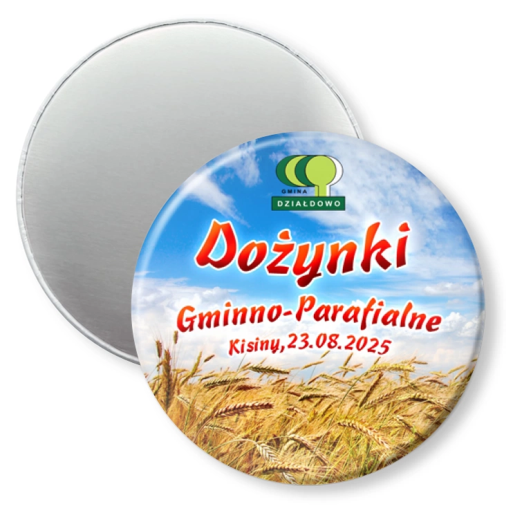 przypinka magnes Dożynki Gminno-Parafialne Kisiny 2025