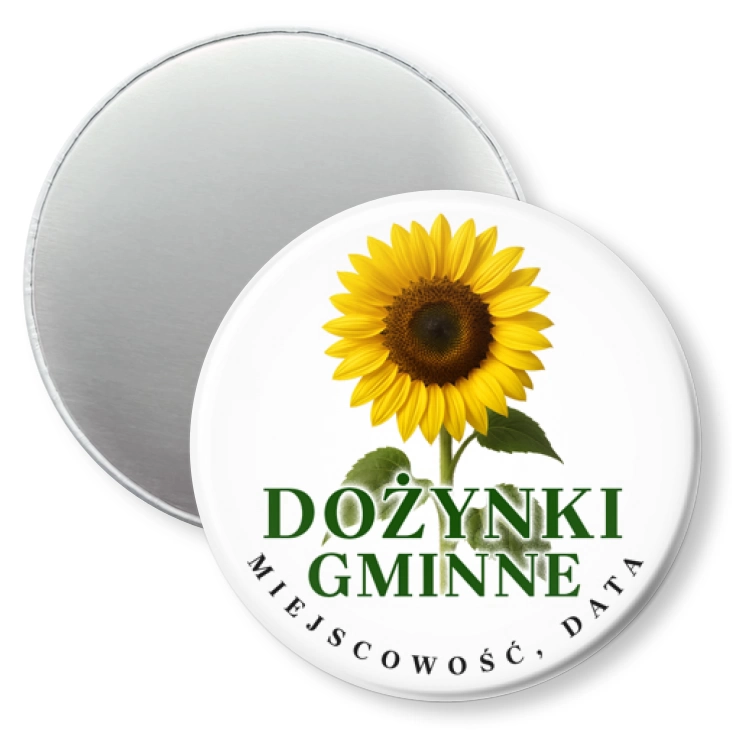 przypinka magnes Dożynki słonecznik