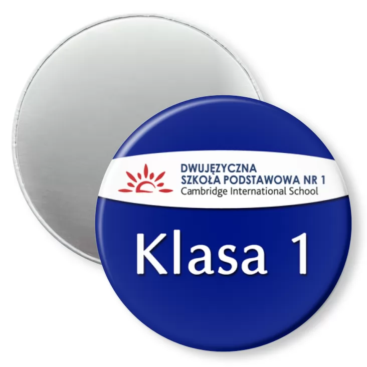 przypinka magnes Dwujęzyczna Szkoła Ponstawowa nr 1 - klasa 1