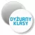 Przypinka magnes Dyżurny klasy niebieski napis