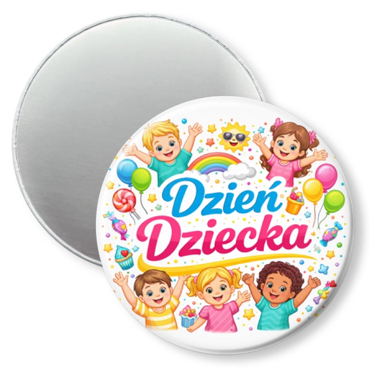 przypinka magnes Dzień Dziecka baloniki i tęcza