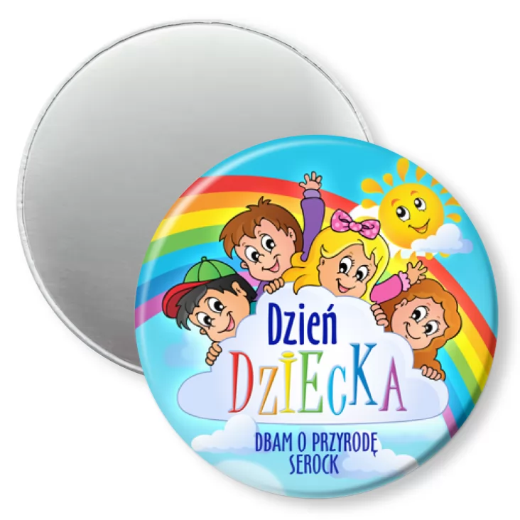 przypinka magnes Dzień Dziecka Dbam o przyrodę Serock