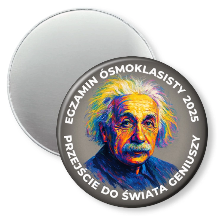 przypinka magnes Egzamin Ósmoklasisty Einstein świat geniuszy