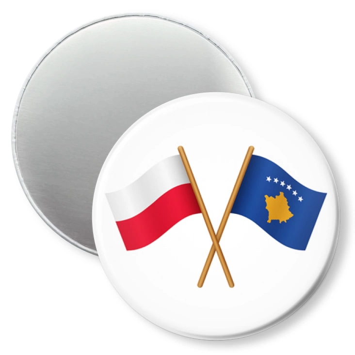 przypinka magnes Flagi przyjaźni Polska Kosowo