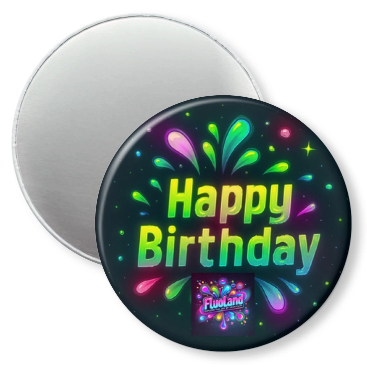 przypinka magnes Fluoland Happy Birthday urodziny