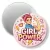 Przypinka magnes Girl power z gestem Kozakiewicza