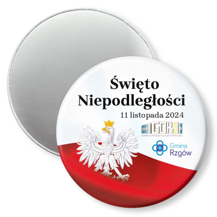 przypinka magnes Gmina Rzgów Święto Niepodległości