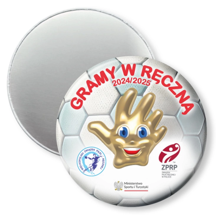 przypinka magnes Gramy w ręczną 2024 2025