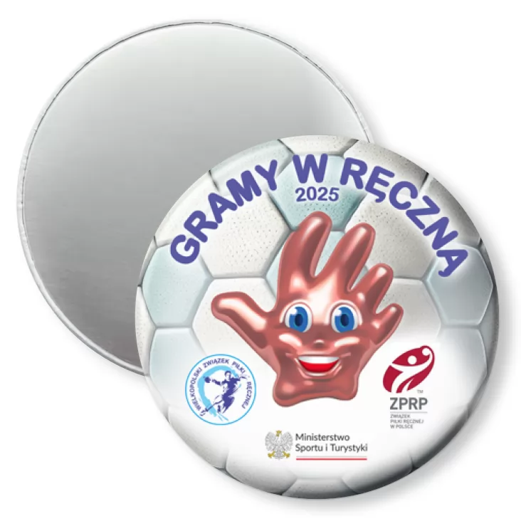 przypinka magnes Gramy w ręczną 2025 2026
