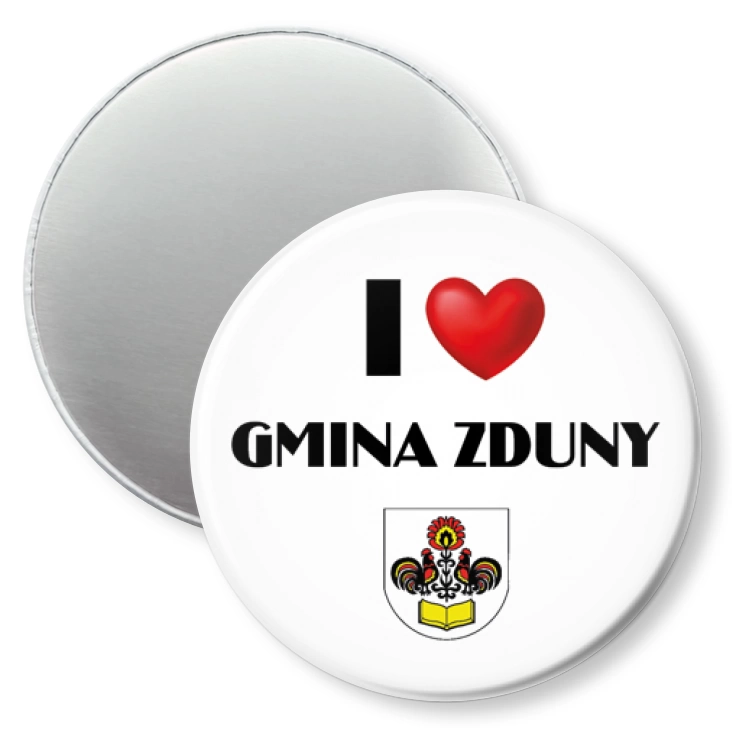 przypinka magnes I love Gmina Zduny