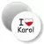 Przypinka magnes I love Karol