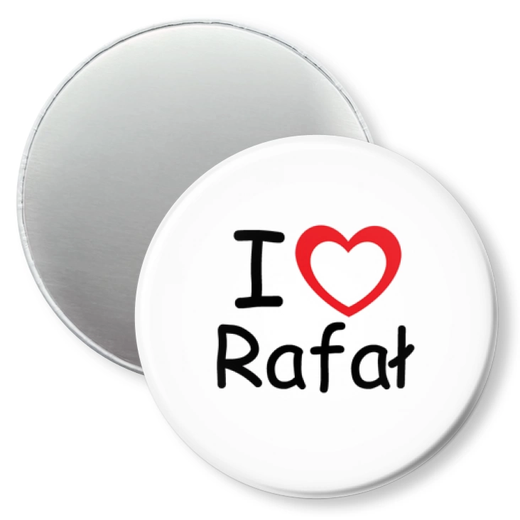 przypinka magnes I love Rafał
