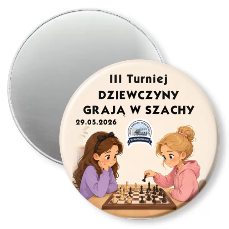 przypinka magnes III Turniej Dziewczyny grają w szachy