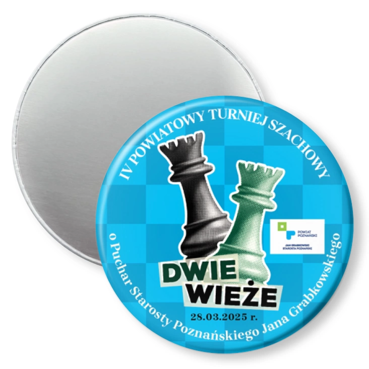 przypinka magnes IV Turniej Szachowy Dwie Wieże ZSP Napachanie