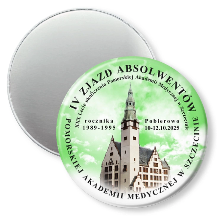 przypinka magnes IV Zjazd Absolwentów Akademii Medycznej w Szczecinie