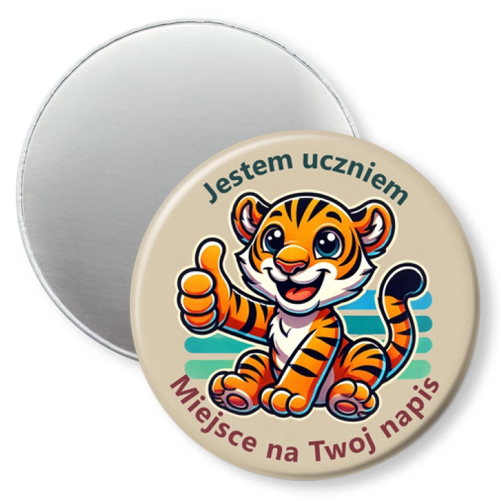 przypinka magnes Jestem uczniem tygrysek