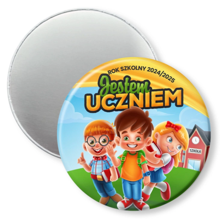 przypinka magnes Jestem uczniem z trójką dzieci