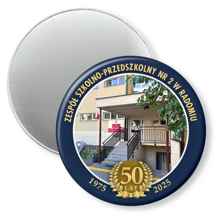 przypinka magnes Jubileusz 50 lat ZSP nr 2 w Radomiu