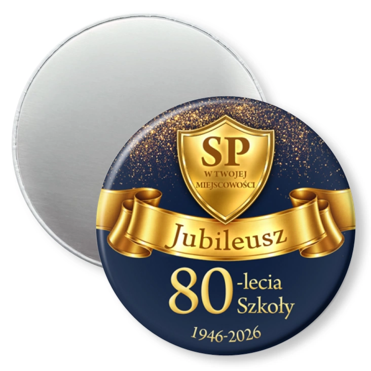 przypinka magnes Jubileusz 80-lecia szkoły