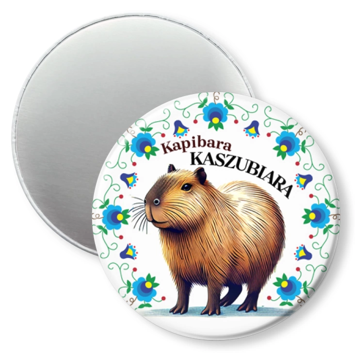 przypinka magnes Kapibara Kaszubiara