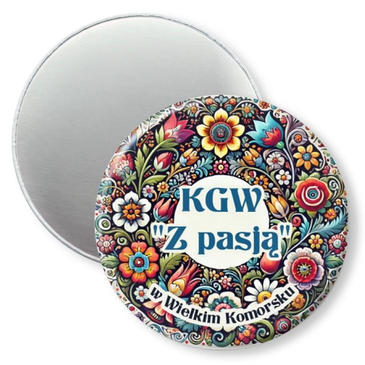 przypinka magnes KGW Z Pasją w Wielkim Komorsku